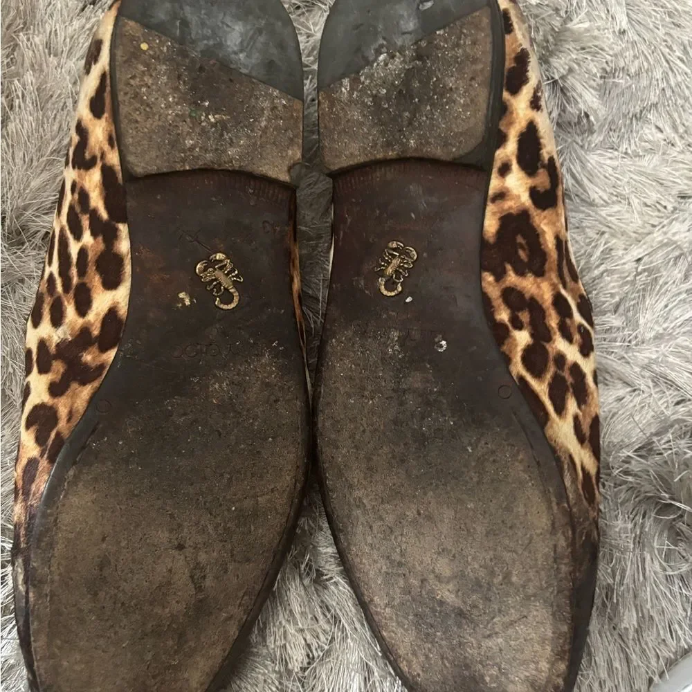 Jimmy Choo Ponyhair Slippers animal print dress shoes fur flats loafers slip ons